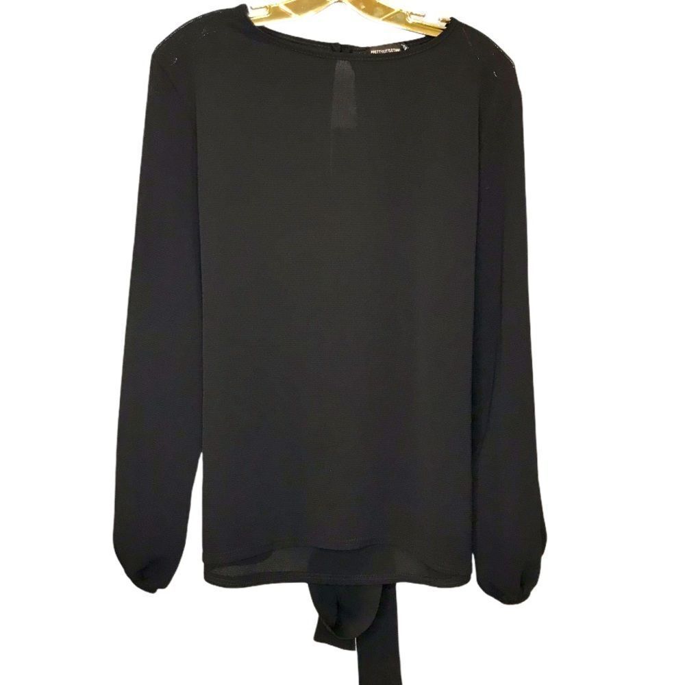 🆕 Pretty Little Thing Tie-Up Blouse NWT Plus sz 14